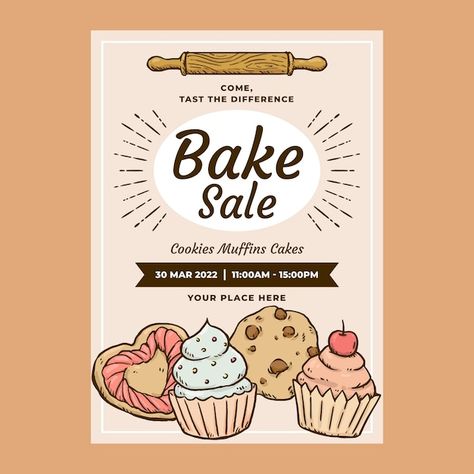 Cookie Sale Poster Ideas, Baking Poster Ideas, Poster Ideas For Business, Cookie Poster Ideas, Bakery Poster Design Ideas, Bake Sale Signs Posters Diy, Bake Sale Poster Ideas, Bakery Poster Design, Poster Ideas For School