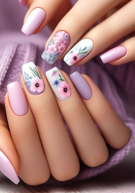 Minimalist magic with a pop! ✨ Recreate the essence of flowers with single, bold blooms in vibrant colors for a modern and chic take on floral nail art. Single Nail Design, Flower Blooming, Nail Stencils, Makeup Nails Art, Floral Nail, Nails Fashion, Floral Nail Art, Nail Essentials, Super Nails