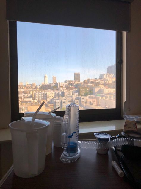 My dads window view from his hospital looks like a painting. Hospital Window, Window View, Work Space, Flatscreen Tv, Flat Screen, Quick Saves