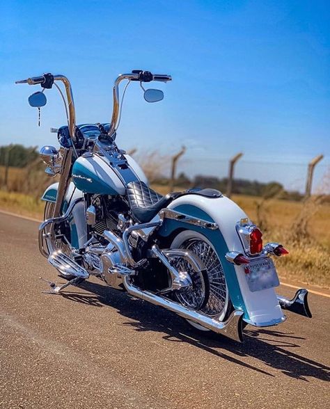 Harley Softail Custom, Harley Softail Deluxe, Softail Bobber, Harley Davidson Pictures, Harley Davidson Sportster 883, Custom Motorcycles Harley, Motos Harley, Harley Davidson Baggers, Motorcycle Paint Jobs