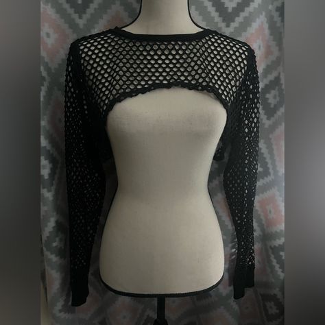 Black Net Crop Top Shirt The Tag Is There Beating (Wear) Nylon Spandex Great Material Lace Crop Tank Top, Black Graphic Crop Top, Emo Concert Outfit, Emo Crop Top, Black Net Top, Net Crop Top, Loser Boyfriend, Goth Crop Top, Fishnet Shirt