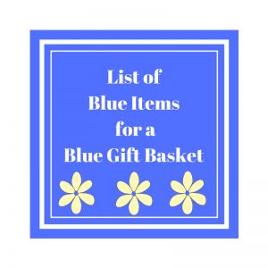 List of Blue Items for a Blue Gift Basket After making the list of yellow items for a yellow gift basket, I thought I should create more lists using other colors. I looked on Pinterest.com to see if there were any blue gift basket ideas.  I found “A Little Something Out of the Blue” and “Blue Without You–Missing You” baskets.  If you are creating a blue gift basket, you should check out this list of suggestions.  I’ll add more items as I find them. Gift Basket List, Blue Themed Gift Baskets, Yellow Gifts Basket, Orange Gift Basket, Birthday Box Ideas, Blue Gift Basket, Boyfriend List, Yellow Items, Bday Gifts For Him