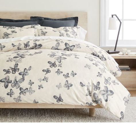 Butterfly Sheets, Bedroom Board, Percale Duvet Cover, Butterfly Bedding, Dorm Inspo, Percale Sheets, Butterfly Kisses, Euro Sham, Linen Duvet Covers