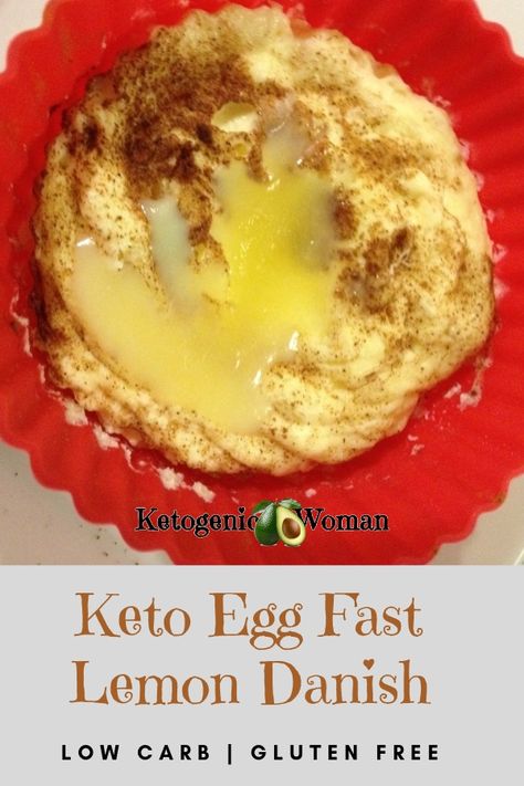 Keto Lemon Filled Danish. Low Carb Egg Breakfast recipe. Egg Fast as well! Lemon Danish Recipe, Lemon Danish, Egg Fast Diet, Egg And Grapefruit Diet, Pumpkin Spice Waffles, Keto Egg Fast, Postre Keto, Egg Fast, Low Carb Snack