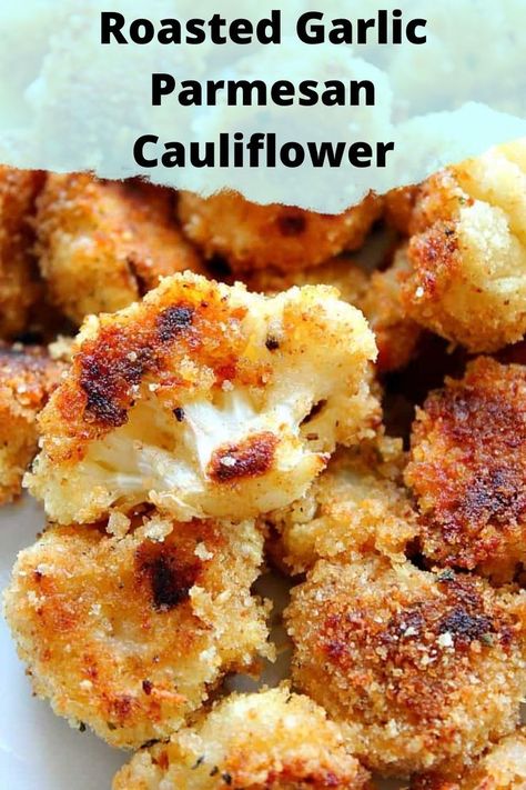 Garlic Parmesan Cauliflower, Sandwich Vegetarian, Parmesan Cauliflower, Roasted Vegetable Recipes, Cauliflower Recipe, Cauliflower Bites, Fried Cauliflower, Makanan Diet, India Food