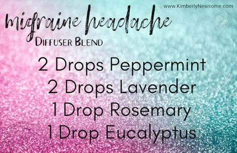 Migraine Essential Oil Blend Diffuser, Diffuser Blends For Migraines, Essential Oil Blend For Migraines, Migraine Diffuser Blend, Diffuser Migraine Blend, Diffuser Blend For Migraine, Essential Oil Blends For Migraines, Essential Oil Recipes Migraine, Diffuser Blends For Headaches