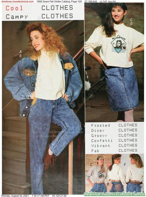 80s Catalog, 80s Winter Fashion, 1988 Fashion, Vibrant Clothes, Fashion By Decade, Vintage Fashion 80s, Early 90s Fashion, 80s Inspired Outfits, 1980 Fashion