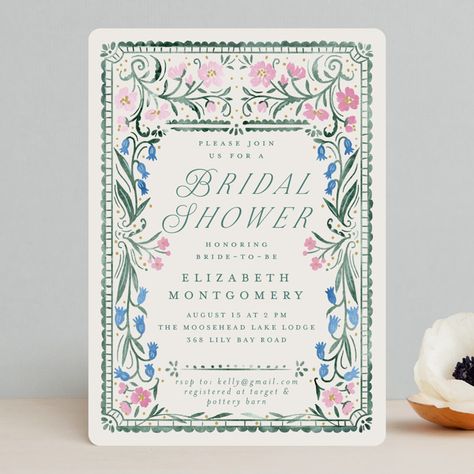 "Book Cover" - Bridal Shower Invitations in Evergreen by Petra Kern. Spa Bridal Shower Invitations, Bridgerton Bridal Shower Invite, Mamma Mia Bridal Shower Invitations, Girls Picnic, Elizabeth Montgomery, Lake Lodge, Bridal Shower Invitations, Pottery Barn, Shower Invitations