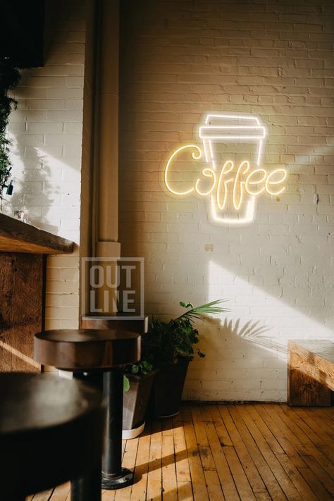 Ideas Habitacion, Coffee Neon Sign, Coffee Neon, Bar Neon Sign, Coffee Shop Logo, Neon Room, Cafe Shop Design, Coffee Shop Aesthetic, Cafe Ideas