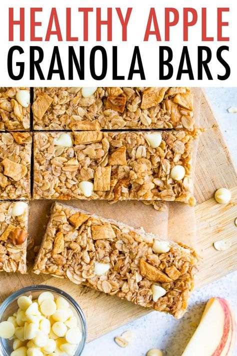 Apple Granola Bars, Healthy Syrup, Apple Granola, Easy Granola Bars, Easy Granola, Healthy Granola Bars, Fall Recipes Healthy, Fall Snacks, Granola Healthy