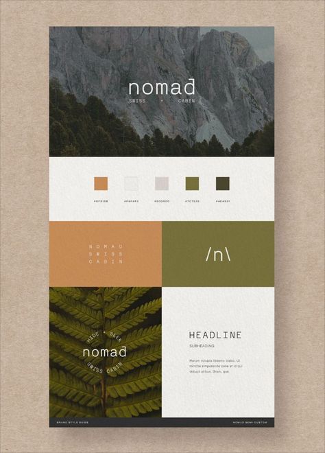 Explore our newest Semi-Custom Brand inspired by modern cabins deep in the mountains. With a minimalist feel, Nomad visualizes the juxtaposition of a tech-inspired style within a natural landscape. This easily transformable brand provides a fresh take on contemporary design.

#hospitalitybranding #outdooradventures #branding  #semicustombrand #semicustombranding #webdesign #photography #vacation #instatravel #luxurytravel #luxurystay #hospitality #luxeliving #hotels #directbooking Landscaper Logo Design, Landscape Design Website, Modern Natural Design, Nature Inspired Website Design, Landscape Branding Design, Topographic Branding, Travel Guide Website Design, Mountain Branding Design, Outdoor Company Branding