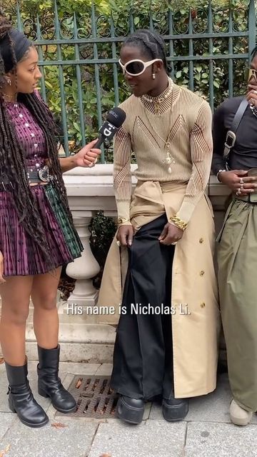 Marvin Appiah Korang on Instagram: "Street interview with @i_d in front of the @viviennewestwood show! 🤩🤩 what do you think about this fit? 🤔" Street Interview, Lucky To Be Alive, Launch Video, Fashion Journalism, Broadcast Journalism, Tea Vintage, Camera Angles, Interview Style, Shot List