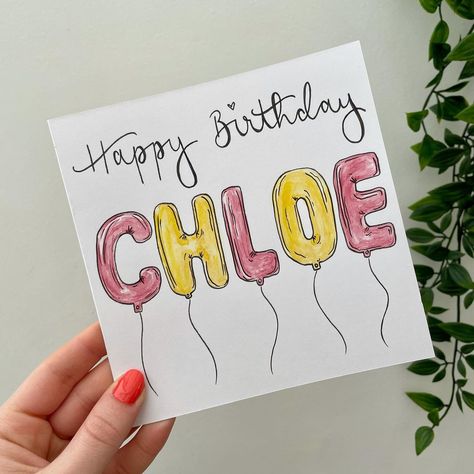 Balloons Drawing Birthday, Cute Happy Birthday Card Ideas, Birthday Letters Ideas, Bestfriend Birthday Card Ideas, Birthday Card Letter Ideas, Cute And Simple Birthday Cards, Creative Happy Birthday Cards, Happy Birthday Presents Ideas, Birthday Crafts For Best Friend