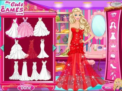 Barbie Dress Up Games Barbie Princess Wedding Dress Up Game Dress Up Games Aesthetic, Girls Go Games, Frozen Games For Kids, Barbie Dress Up Games, Doll Dress Up Games, Production Room, Magazine Moodboard, Frozen Games, Christmas Fashion Outfits