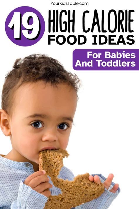 Try these high calorie foods for your baby or toddler if they are starting solids or need to gain weight. Simple ideas for increasing calories and nutrition for babies who are fully table foods, still breastfeeding, bottle feeding, or combo feeding. Great for babies who are using baby led weaning (BLW) or purees, and for increasing feeding independence during breakfast, lunch, dinner, and snacks High Calorie Baby Food, Combo Feeding, High Calorie Foods, Foods For Babies, Brain Healthy Foods, Weaning Foods, Easy Toddler Meals, Toddler Dinner, Baby Led Weaning Recipes