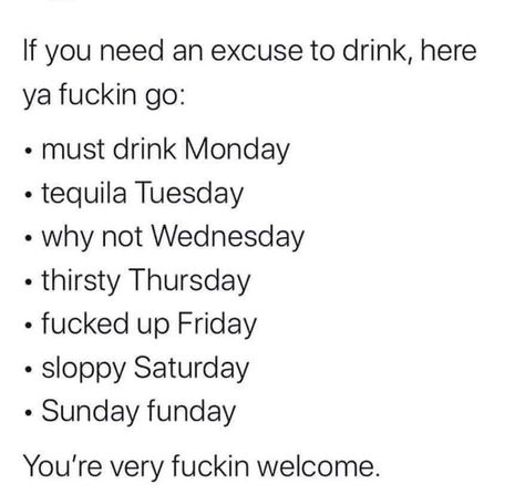 Sunday Funday Quotes, Bartender Quotes, Happy Thirsty Thursday, Alcohol Memes, Funny Drinking Quotes, Drunk Texts, Thursday Quotes, Drunk Humor, Alcohol Humor