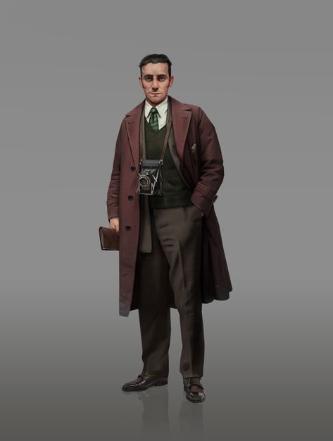 The Journalist, Patrik Antonescu on ArtStation at https://www.artstation.com/artwork/KagbNG Reporter Character Design, Journalist Character Design, Call Of Cthulhu Character Design, Cthulhu Investigator, 1920s Character Design, The Shadow Over Innsmouth, Call Of Cthulhu Rpg, Paul Poiret, Lovecraftian Horror