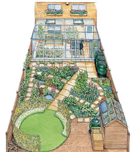 lovely eco-garden Eco Garden, نباتات منزلية, Garden Types, Rain Barrel, Vegetable Garden Design, Garden Layout, Veggie Garden, Garden Cottage, Edible Garden