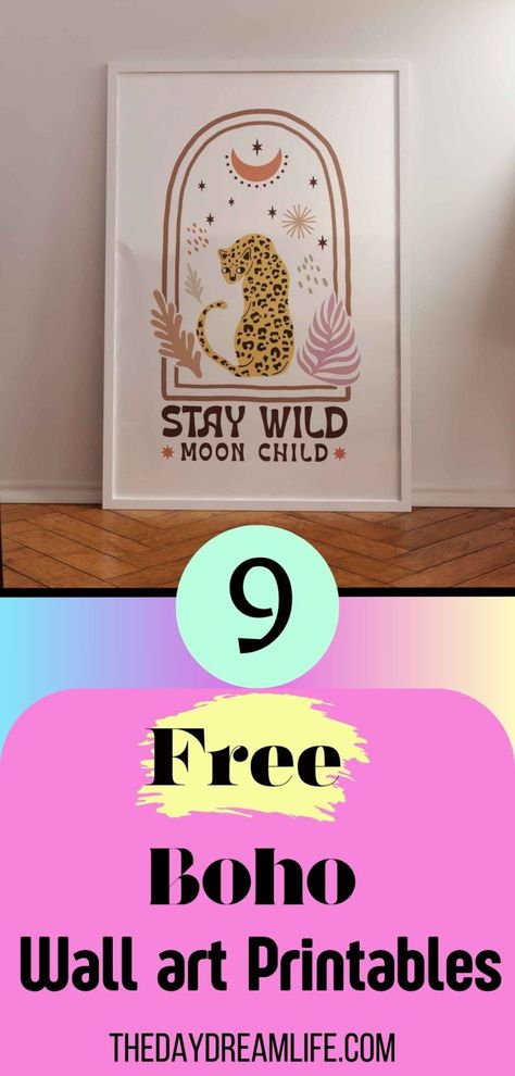 Boho Chic on a Budget: 9 Free Wall Art Printables for Your Home Free Wall Art Prints, Free Downloadable Prints, Boho Printables, Free Wall Art Printables, Bohemian Pictures, Boho Artwork, Trendy Art Prints, Free Wall Art, Boho Poster