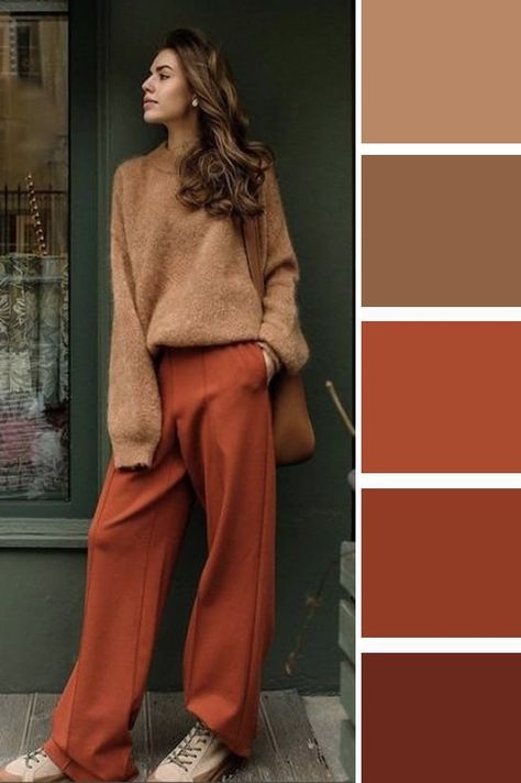 Autumn Color Palette Fashion, Color Outfits, Colour Combinations Fashion, Color Combos Outfit, Color Combinations For Clothes, Fall Color Palette, Trendy Fall Outfits, Trendy Fall, Fashion Mistakes