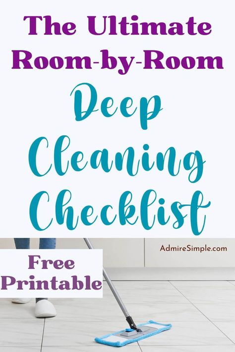 Whole house deep cleaning list and house cleaning schedule. With the spring cleaning schedule list, you can deep clean the entire home room-by-room without feeling overwhelmed. Grab the free printable deep cleaning checklist and check off the tasks as you go. Deep Cleaning Monthly Schedule, Weekly Deep Cleaning List, House Cleaning To Do List, Deep House Cleaning Schedule, Flat Cleaning Schedule, Detail Cleaning House List, House Cleaning List By Room, Clean House Checklist Weekly, House Cleaning Schedule Checklist