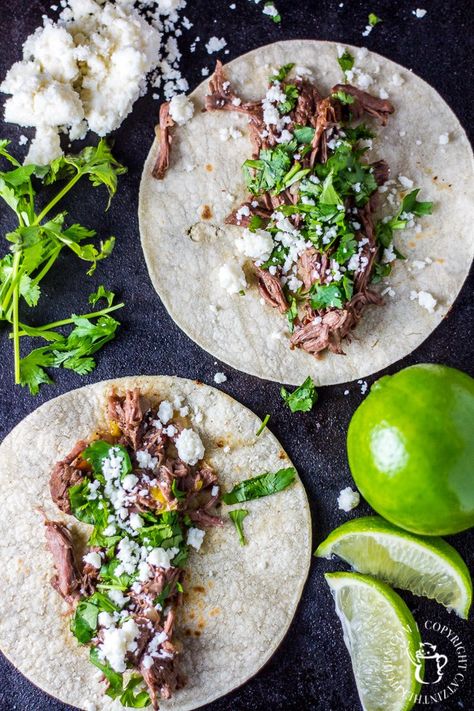 A bit like a slow cooker recipe without the slow cooker, these carne asada street tacos cook low and slow in a dutch oven until they are absolutely irresistible! Carne Asada Street Tacos, Asada Street Tacos, Oven Tacos, Street Taco, Asada Tacos, Carne Asada Tacos, Recipe Beef, Flat Iron Steak, Slow Cooker Recipe