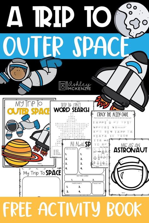 Free solar system activity book! Engage your students with worksheets on space and the solar system! First Grade Solar System Project, Solar System 3rd Grade, Space Theme Worksheets, 3rd Grade Space Activities, Space Classroom Transformation, Solar System Activities For Kids, Solar System Activity, Space Lesson Plans, Outer Space Activities