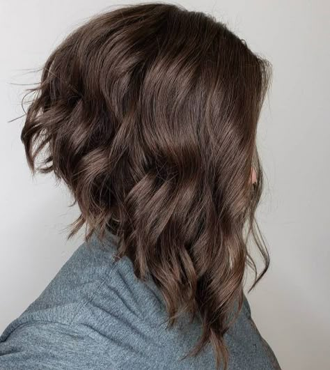 17 Short Layered Bob Haircuts Trending in 2019 Hairstyles Long In Front Short In Back, Long Wavy Inverted Bob, Inverted Bob For Thick Wavy Hair, Dramatic A Line Bob, Inverted Lob With Layers, Inverted Bob Wavy Hair, Long A Line Haircut With Layers, Choppy Inverted Bob Hairstyles Medium, Wavy Inverted Bob Hairstyles