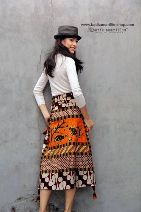 Batik Amarillis www.batikamarillis-shop.com   Batik Amarillis's Arcana Pyramida skirt  very unique skirt which has continuity from our first Arcana skirt 1 now it has more gorgeous patchworking with the cocktail of batik,tenun,lurik and embroidery, all of them blended harmoniously!!! Tenun Lurik, Batik Amarillis, Unique Skirt, Unique Skirts, Batik Fashion, Then And Now, Floral Skirt, Dress To Impress, Batik