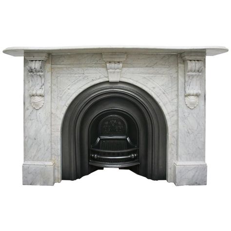 1stdibs Fireplace Tool / Chimney Pot - Fireplace Surround English Victorian Carrara Marble Carrara Marble Fireplace, White Marble Fireplace, Marble Fire Surround, Victorian House Renovation, Marble Fireplace Surround, Fireplace Tool, Wooden Fireplace, Victorian Fireplace, Marble Fireplace