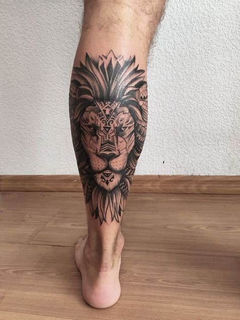 Calf Sleeve Tattoo, Ankle Tattoo Men, Leg Band Tattoos, Calf Tattoo Men, Thigh Tattoo Men, Lion Forearm Tattoos, Leo Tattoo Designs, Lion Tattoo Sleeves, Lion Head Tattoos