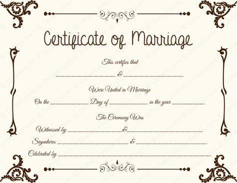 Fake Floral Corner Marriage Certificate Template Fake Wedding Certificate, Marriage Certificate Background, Marriage Certificate Template Aesthetic, Fake Marriage Certificate, Certificate Of Marriage Design, Certificate Marriage, Marriage Certificate Template, Decorative Marriage Certificate, Certificate Of Marriage