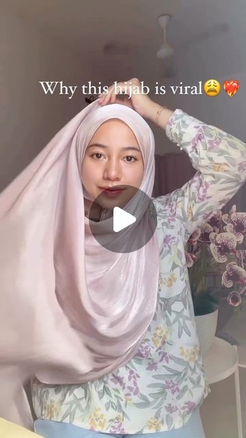 Silk Hijab Tutorial, Satin Scarf Hijab Style, Satin Scarf Hijab Tutorial, Satin Shawl Hijab, Nude Hijab Shades, Hijab Fashion, Must Haves, Shawl, Cool Style