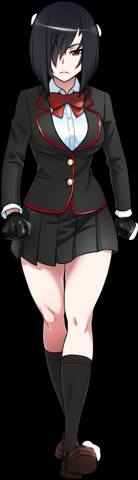 Nemesis is a student that is exclusive to Mission Mode. She presents a'lethal obstacle' to the... Nemesis Chan, Yandere Art, Shoulder Length Black Hair, Yan Chan, Yandere Chan, Yandere Simulator Characters, Female Assassin, Characters Cosplay, Yandere Girl