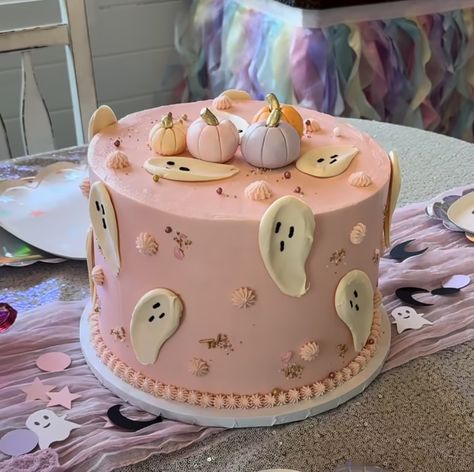 Two Spooky Cake, A Little Boo Is Almost Due Cake, Pink Halloween Birthday Cake, Spooky One Smash Cake, Girly Halloween Cake, Boo Day Cake, Pink Ghost Cake, Boo Birthday Cake, Pink Halloween Cake