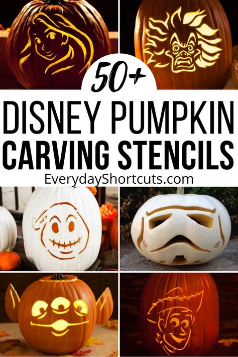 50+ Disney Pumpkin Carving Stencils - Everyday Shortcuts Hotel Transylvania Pumpkin Carving, Disney Pumpkin Carving Stencils, Star Wars Pumpkin Carving Templates, Marvel Pumpkin Carving, Pumpkin Carving Disney Stencils, Disney Pumpkin Carving Patterns, Star Wars Pumpkin Carving, Harry Potter Pumpkin Carving, Disney Pumpkin Stencils