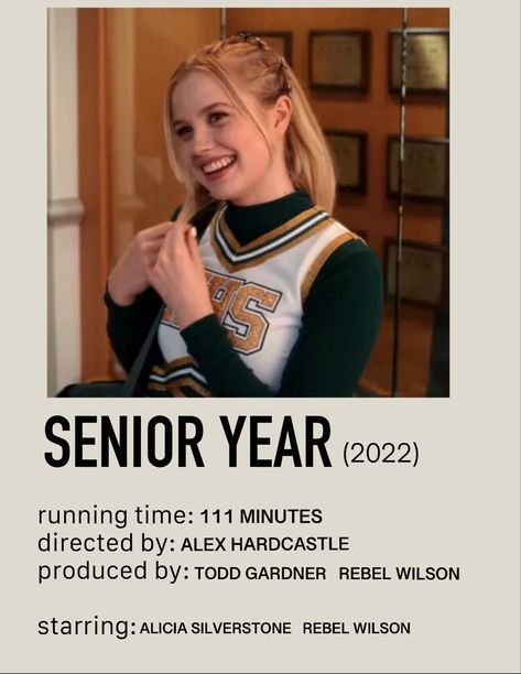 Senior Year Movie Poster, It Girl Movies, Senior Year Movie, Alicia Silverstone Movies, Must Watch Netflix Movies, Girls Night Movies, Polaroid Movie Poster, Best Movies List, Movie Character Posters