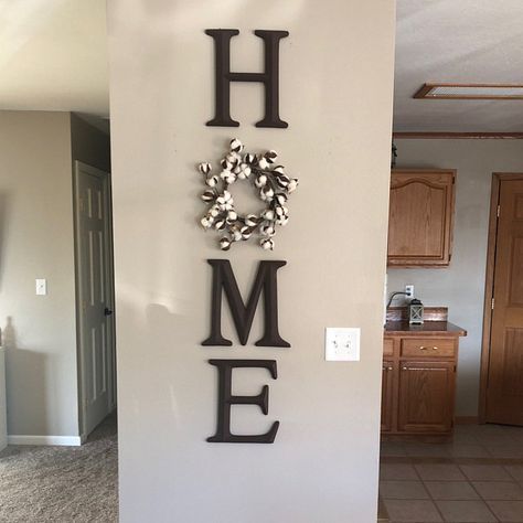 diy home Home Interior Farmhouse .Home Interior Farmhouse Easy Home Decor Living Room Decor Family Home Letters With Wreath, Home Letters, Family Wall Decor, Wreath Farmhouse, Home Sign, Farmhouse Decor Living Room, Family Wall, Letter Sign, Farmhouse Homes