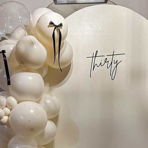 V_DECOR on Instagram: "Thirty, Flirty And Thriving 🖤 #30thbirthday #30thbirthdaydecoration #30thbirthdayballoons #30thbirthdayideas #utahsmallbusiness #balloondecor #teamwork  #utahballoonsdecor" 30 Birthday Backdrop, 30th Birthday Backdrop Ideas, 30 Flirty And Thriving Party, 30th Birthday Backdrop, 30 Flirty And Thriving, 30th Birthday Balloons, Thirty Flirty And Thriving, Thirtieth Birthday, Hello 30