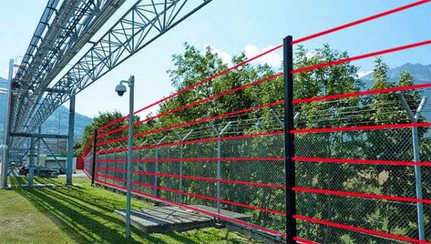 Solar-powered (with integrated battery) and wireless, this invisible fence requires no civil engineering (up and running in hours) for coverage of 328 feet (100m) per system which can be linked together with other systems for large perimeters, guaranteeing exceptional performance in all weather conditions and does so with its proprietary design anti-condensation, anti-ice caps. - American Security Today Perimeter Security, Invisible Fence, Drone Technology, Motion Sensors, Homeland Security, Civil Engineering, 100m, Solar Energy, Software Development