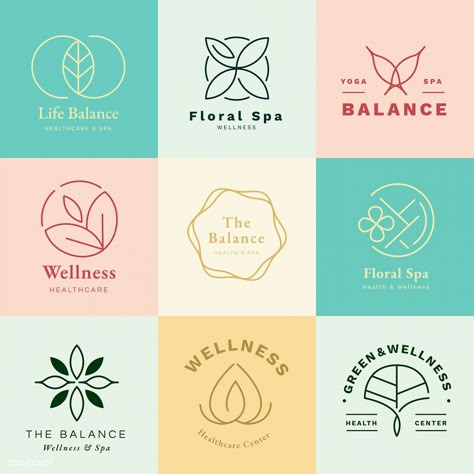 Health Care Logos, Aesthetic Medicine Logo, Healthcare Design Graphics, Self Care Logo, Vitality Logo, Health Care Logo, Zen Logo, Creative Advertisement, Deco Spa