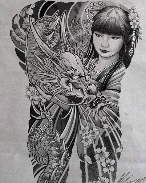 Fullback Tattoo Design, Whole Body Tattoo, Tattoo Japon, Chinese Sketch, Fullback Tattoo, Dragon Tattoo Back, Japanese Snake Tattoo, Dragon Tattoo Sketch, Cool Back Tattoos