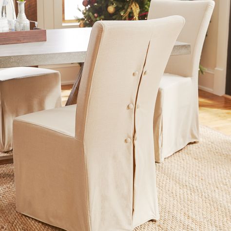 Safavieh Suzie Slipcover Parsons Chair & Reviews | Wayfair Bohemian Style Dining Room, Parsons Chair Slipcovers, Dining Room Chair Slipcovers, Chair Aesthetic, Balcony Chairs, Dining Room Chair Covers, Slip Covers, Parsons Chair, Chair Slipcover