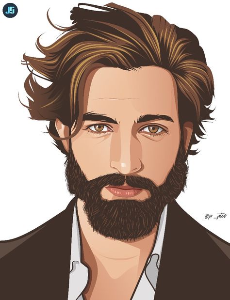 Man Illustration Face, Man With Beard Illustration, Guy With Beard Drawing, Men Cartoon Art, Man With Beard Drawing, Beard Man Illustration, Bearded Man Drawing, Man Face Illustration, Cartoon Man Face