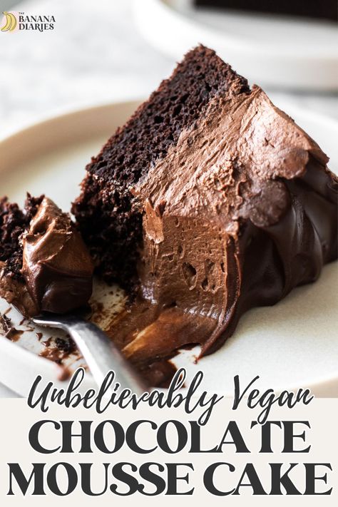 Dairy Free Chocolate Mousse Recipe, Vegan Sweet Potato Chocolate Cake, Vegan Mouse Cake, Vegan Chocolate Torte, Eggless Chocolate Mousse Cake, Vegan Flourless Chocolate Cake, Dairy Free Egg Free Desserts, Vegan Mousse Cake, Dairy Free Mousse