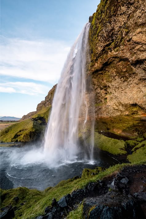 Seljalandsfoss, Iceland Real Estate Photography Business, Waterfalls In Iceland, Iceland Nature, Iceland Winter, Seljalandsfoss Waterfall, Part Time Job, Famous Waterfalls, Iceland Waterfalls, Raise Your Hand If