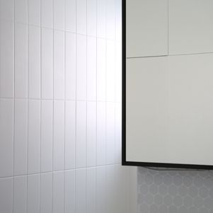 White Non-Rectified Tiles - Products - Surface Gallery Tic Tac Tiles, Toilet Tiles, Rectified Tile, White Bathroom Tiles, White Bath, White Shower, Kitchen Wall Tiles, White Tiles, White Bathroom