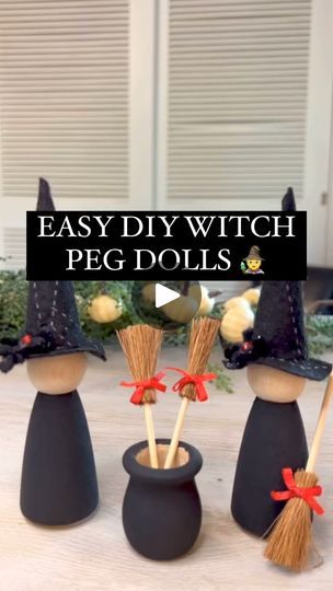 EASY DIY Witch Peg Doll CraftComment “WITCH” below and we will send you the 🔗🔗 of materials used in this project to your messenger 🥰. #fall #Halloween #halloweendecor #halloweeneveryday #halloweencountdown #halloweendecorations #halloween2024 #spooky #spookycute #halloweendecor #spooktacular #pumpkin #hallowseve #diy #diyideas #diycrafts #budget #BudgetFriendly #budgetfriendlydecor #crafts #craftersgonnacraft #craftideas #kidscrafts #kidshalloween #craftingonabudget #diyhalloween #pegdolls  #wood #pegdoll #witchcraft | Factory Direct Craft | Giulio Cercato · Skeleton Swing Halloween Bookshelf, Bookshelf Diy, Diy Witch, Halloween Witch Dolls, Dolls Halloween, 100k Views, Thema Halloween, Halloween Dolls, Halloween Countdown