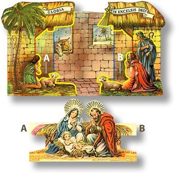 Christmas Belen, Printable Nativity Scene, Printable Nativity, Nativity Christmas Cards, Vintage Nativity, Diy Nativity, Christmas Decoupage, Dollhouse Christmas, Nativity Scenes