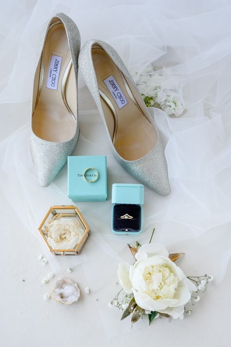 Bridal Morning Accessories Photography. Jimmy Choo bridal. Tiffany and Co wedding bands. Flatlays Photography. Jimmy Choo Wedding Shoes #wedding# weddingmorning #bridal #flatlay #weddingflatlays #jimmychoo #jimmychoobridal #bridalshoes #tiffanyandco #weddingbands #weddingmorningphotography #weddingaccessories #weddingaccessoriesphotography Tiffany And Co Wedding, Sage Green Wedding Detail Shots, Luxury Wedding Flatlay, Wedding Details Flatlay Photography, Wedding Details Flat Lay Photography, Wedding Detail Flat Lay Photos, Wedding Accessories Photography, Jimmy Choo Wedding Shoes, Jimmy Choo Bridal